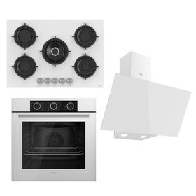 Ferre Flowart Basıc RS036 - XE62CB - D078 Beyaz 3'lü Ankastre Set