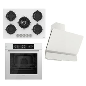 Ferre Flowart Basic RS036 - XE62CB - D081 Beyaz 3'lü Ankastre Set
