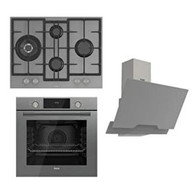 Ferre Flowart ED078- QMS63CPR -D065 3'lü Gri Ankastre Set