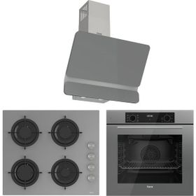 Ferre Flowart Lumora Elite QBL63CPR - CS208 - D082 Gri 3'lü Ankastre Set