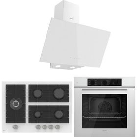 Ferre Flowart QBL62CB - BL136 - D078 Beyaz 3'lü Ankastre Set