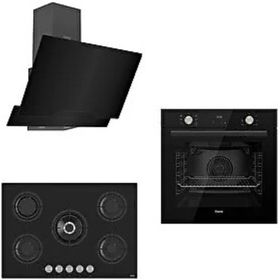 Ferre Flowart RS Serisi D063 - RS035 - QMS63CS Siyah 3'lü Ankastre Set