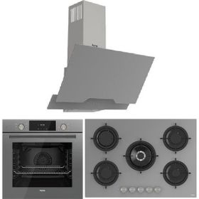 Ferre Flowart RS038 - QMS63CPR - D065 Gri 3'lü Ankastre Set
