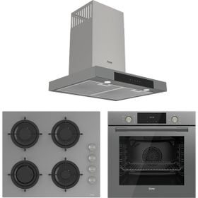 Ferre Flowart Serisi D102 - CS208 - QMS63CPR Gri Mega 3'lü Ankastre Set