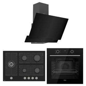 Ferre Fryart Bl Modüler Serisi D063 - BL135 - XE63CS Siyah 3'lü Ankastre Set