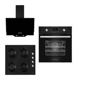 Ferre İnci 5002 - S 3140 - FD 101 3'lü Siyah Ankastre Set