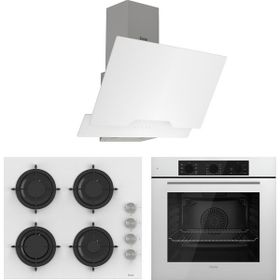 Ferre QBL62CB - CS206 - D064 Soft Line Beyaz 3'lü Ankastre Set