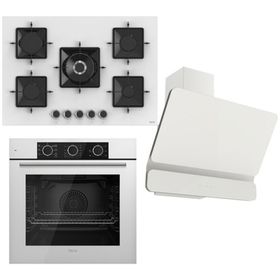 Ferre QXE62CB - SS036 - D081 Beyaz 3'lü Ankastre Set
