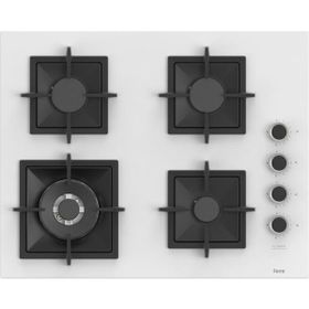 Ferre SC406-WFA Flameart Beyaz Döküm 65 cm Cam Ocak