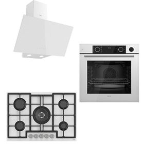 Ferre Steamart 75 Eko D078 - ED036 - XE64CB Beyaz 3'lü Ankastre Set