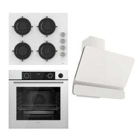 Ferre Steamart Fryart CS206 - XE64CB - D081 3'lü Beyaz Ankastre Set