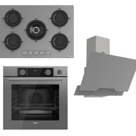 Ferre Steamart Fryart RS038 - XE64CPR - D065 3'lü Gri Ankastre Set
