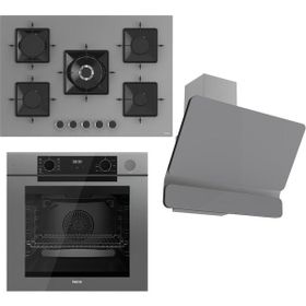 Ferre Steamart-Fryart SS038 - QEP64CPR - D082 Gri 3'lü Ankastre Set