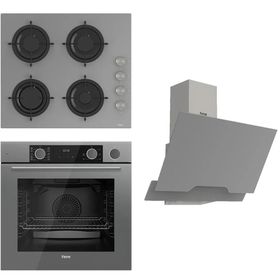 Ferre Steamart ve Fryart CS208 - XE64CPR -D065 3'lü Gri Ankastre Set