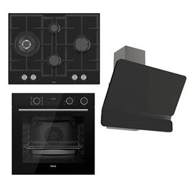 Ferre Steamart ve Fryart ED075 - XE64CS -D080 3'lü Siyah Ankastre Set