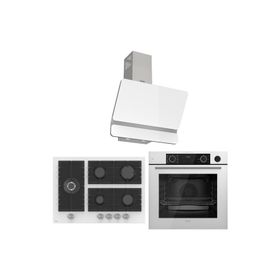 Ferre Stemart BL D081 - BL136 - XE64CB 3'lü Beyaz Ankastre Set
