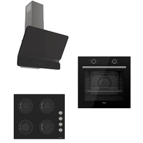 Ferre Svart CS Serisi XE61Cs - CS205 - D080 Lux Siyah 3'lü Ankastre Set