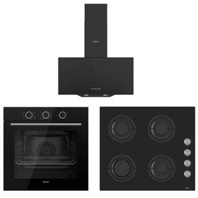 Ferre XE62CS-CS205-D086 Siyah 3'lü Ankastre Set