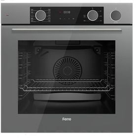Ferre XE64CPR Steamart ve Fryart 0+10 Konum Serisi Buharlı Pişirme Gri Ankastre Fırın