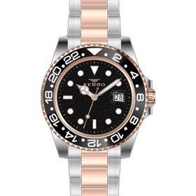 Ferro F11253A-E2 Rose Gümüş Çelik Kordon Erkek Kol Saati
