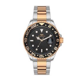 Ferro F11253a-E2 Rose ve Gümüş Çelik Kordon Erkek Kol Saati