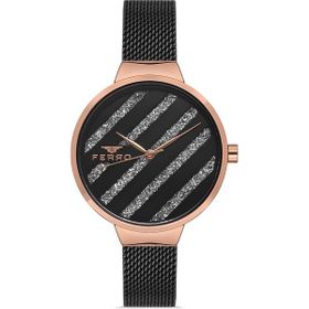 Ferro F21153C-R Siyah Rose Kadın Kol Saati