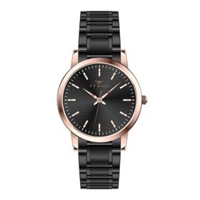 Ferro F21158A-R Siyah - Rose Kadın Kol Saati