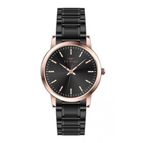 Ferro F21158A-R Siyah - Rose Kadın Kol Saati