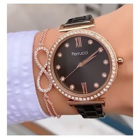 Ferrucci FR98524 Kadın Kol Saati Bileklik Hediye Metal Kordon