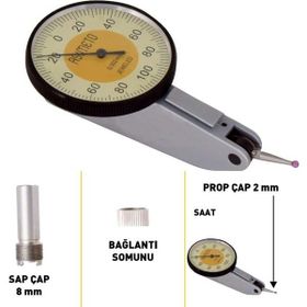 Fett AS-501088 0.8 mm Asimeto Yatay Temel Salgı Komparatör Saati
