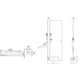 Fett AS-621200 0-500 mm Asimeto Mekanik Yükseklik Mihengiri