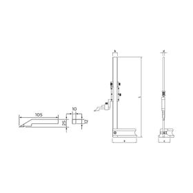 Fett AS-621200 0-500 mm Asimeto Mekanik Yükseklik Mihengiri