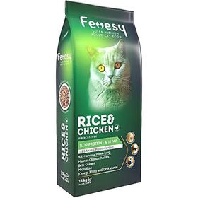 Fevesy 2x15 kg Tavuk Pirinç Yetişkin Kedi Maması