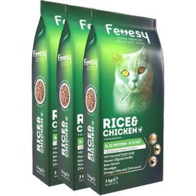 Fevesy Tavuk Pirinç 3x3 kg Yetişkin Kedi Maması