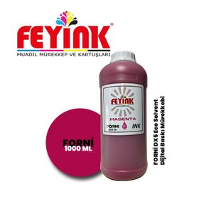 Feyink Epson DX5 Kafa Uyumlu Kırmızı 1000 ml Forni Ecosolvent Dijital Baskı Mürekkebi