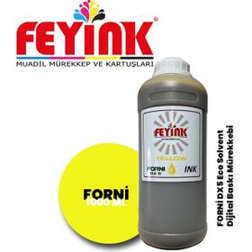 Feyink Epson DX5 Kafa Uyumlu Sarı 1000 ml Forni Ecosolvent Dijital Baskı Mürekkebi