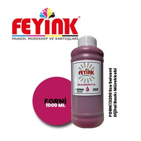 Feyink Epson İ3200 Kafa Uyumlu Kırmızı 1000 ml Forni Ecosolvent Dijital Baskı Mürekkebi