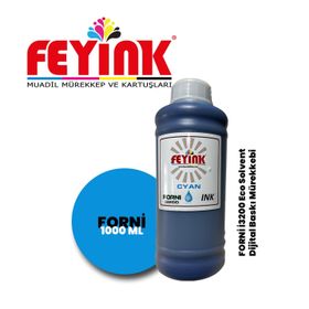 Feyink Epson İ3200 Kafa Uyumlu Mavi 1000 ml Forni Ecosolvent Dijital Baskı Mürekkebi