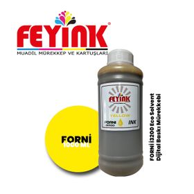 Feyink Epson İ3200 Kafa Uyumlu Sarı 1000 ml Forni Ecosolvent Dijital Baskı Mürekkebi