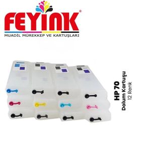 Feyink Z Serisi 70 Süper Çipli 12 Renk Z3200 Kolay Dolabilen Dolum Kartuşu