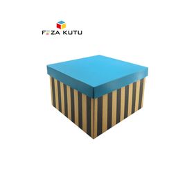 Feza Kutu 31x31x20 cm 10 Adet Desenli Pasta Kutusu