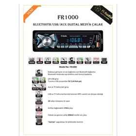 Fi Audio FR1000 Bluetooth USB AUX Dijital Medya Çalar Oto Teyp