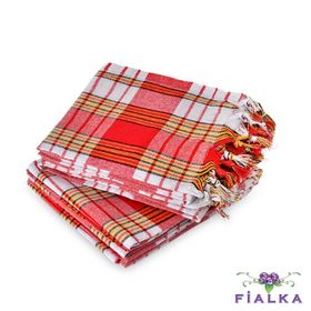 Fialka 2'li Pamuk Kırmızı Hamam Peştemal Seti