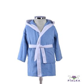 Fialka 5-6 Yaş Mavi Çocuk Bornoz