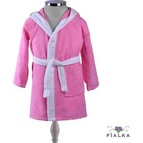 Fialka 5-6 Yaş Pembe Çocuk Bornoz