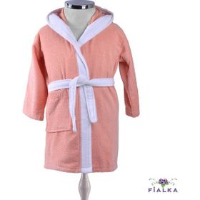 Fialka 5-6 Yaş Turuncu Çocuk Bornoz