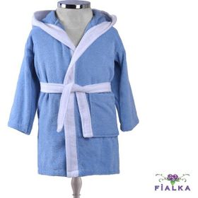 Fialka 7-8 Yaş Mavi Çocuk Bornoz