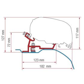 Fiamma F65.F80 Ducato/Jumper/Boxer-H2 L4 06.2006 Tente Braketi