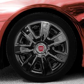 Fiat 14 İnç Amblemli Piano Black 4'lü Takım 205 Jant Kapağı