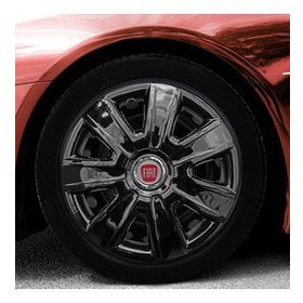 Fiat 14 İnç Amblemli Piano Black 4'lü Takım 205 Jant Kapağı